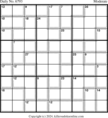 Killer Sudoku for 7/24/2024