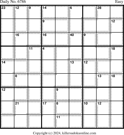 Killer Sudoku for 7/17/2024