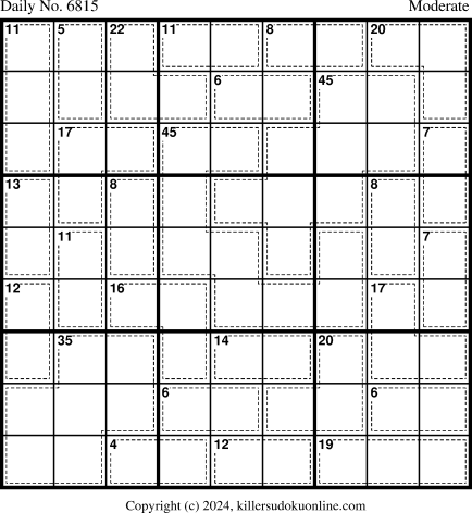 Killer Sudoku for 8/15/2024