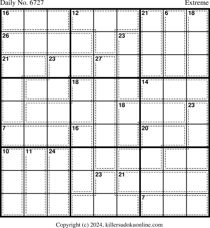 Killer Sudoku for 5/19/2024