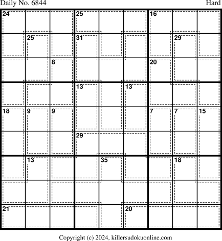 Killer Sudoku for 9/13/2024