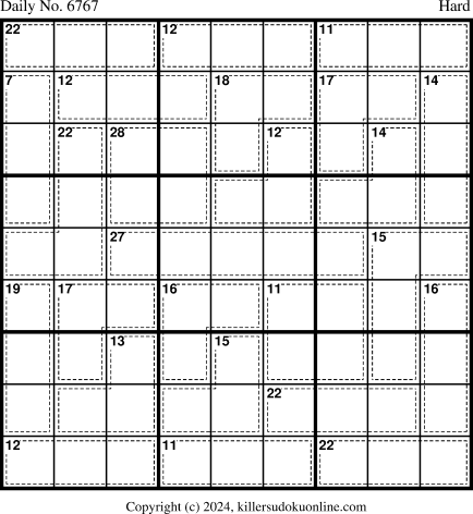 Killer Sudoku for 6/28/2024