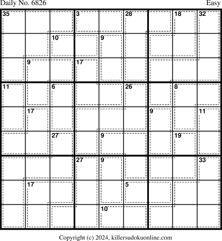 Killer Sudoku for 8/26/2024
