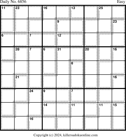 Killer Sudoku for 9/25/2024