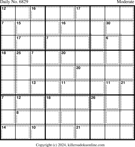 Killer Sudoku for 8/29/2024