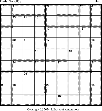 Killer Sudoku for 9/27/2024