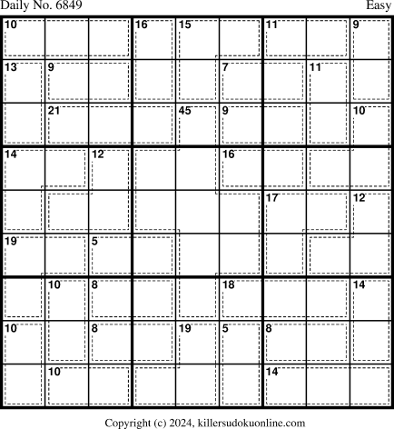 Killer Sudoku for 9/18/2024