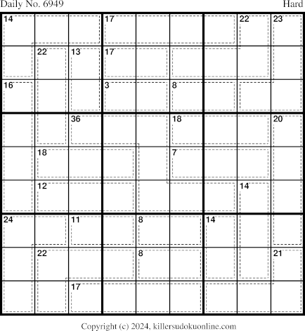 Killer Sudoku for 12/27/2024