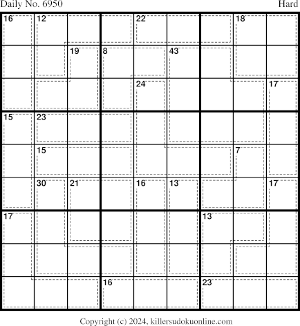Killer Sudoku for 12/28/2024