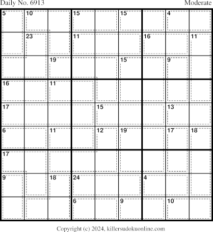 Killer Sudoku for 11/21/2024