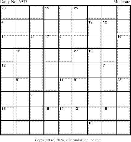Killer Sudoku for 12/11/2024