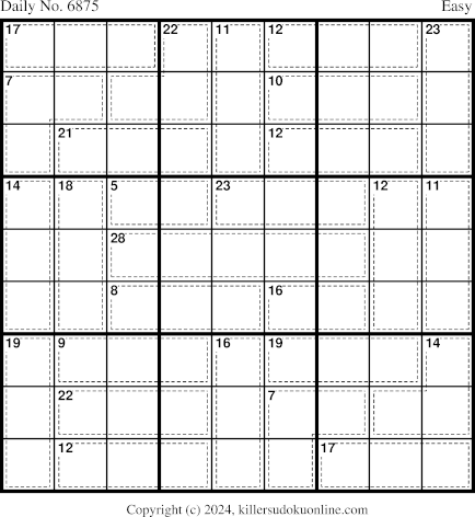 Killer Sudoku for 10/14/2024