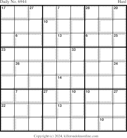 Killer Sudoku for 12/22/2024