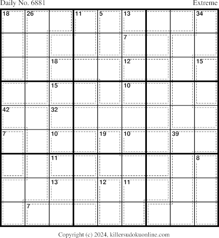 Killer Sudoku for 10/20/2024
