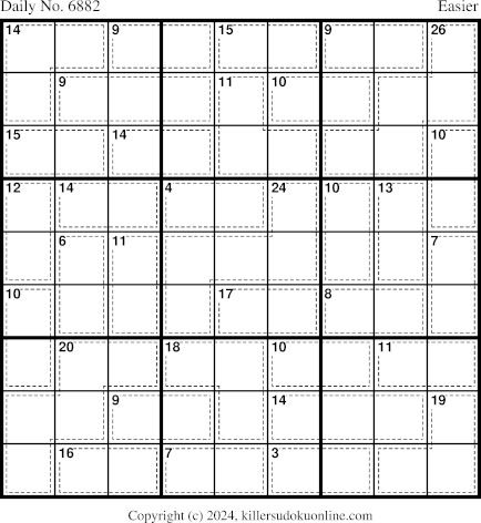 Killer Sudoku for 10/21/2024