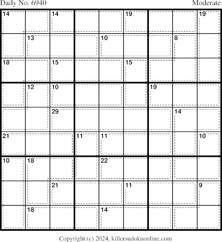 Killer Sudoku for 12/18/2024