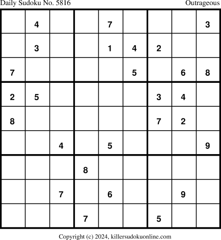 Killer Sudoku for 2/4/2024