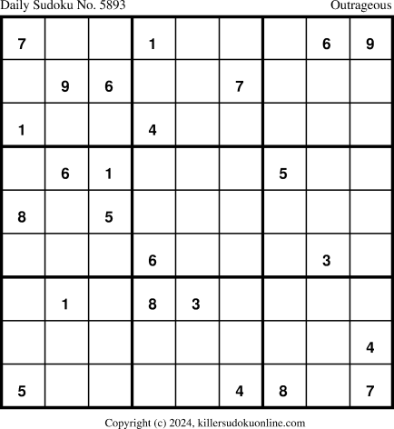 Killer Sudoku for 4/21/2024