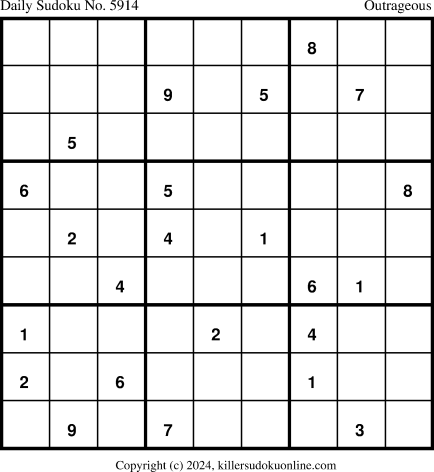 Killer Sudoku for 5/12/2024