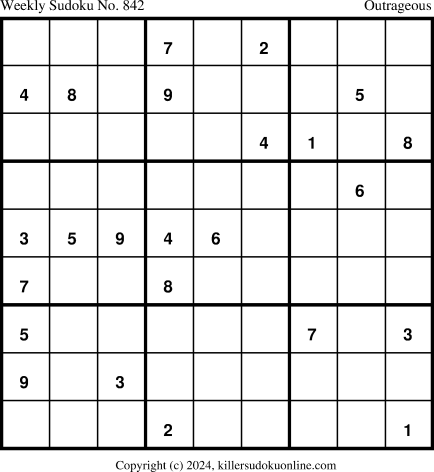 Killer Sudoku for 4/22/2024
