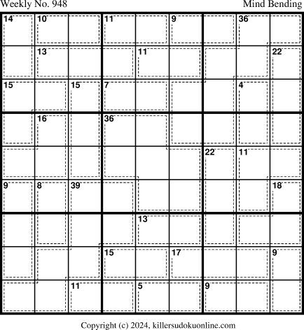 Killer Sudoku for the week starting 3/4/2024