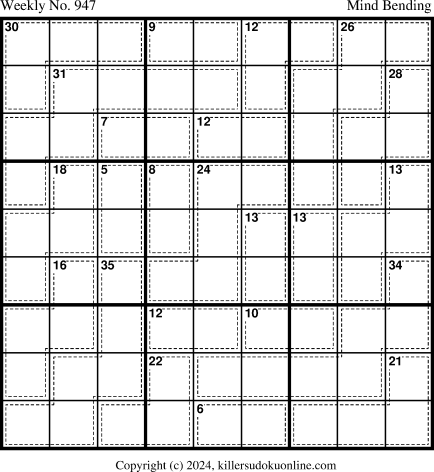 Killer Sudoku for the week starting 2/26/2024