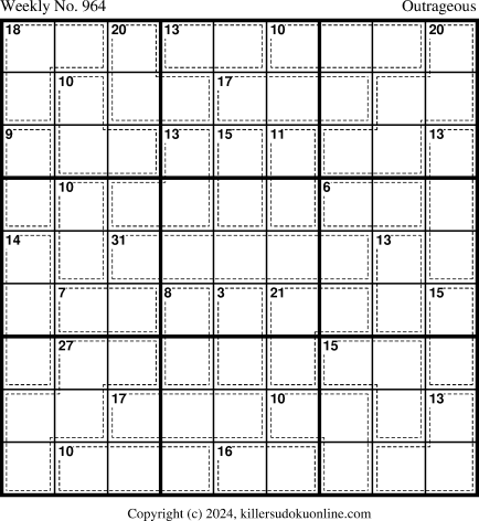 Killer Sudoku for 6/24/2024