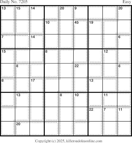 Killer Sudoku for 9/9/2025