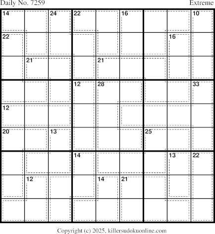 Killer Sudoku for 11/2/2025