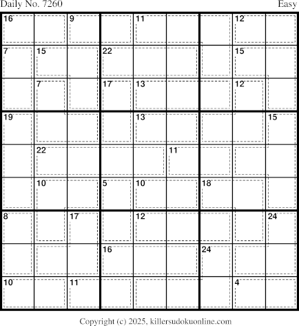 Killer Sudoku for 11/3/2025