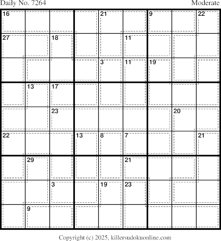 Killer Sudoku for 11/7/2025