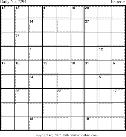 Killer Sudoku for 12/7/2025