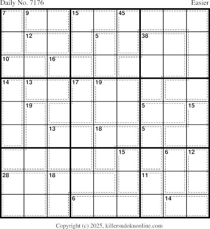 Killer Sudoku for 8/11/2025