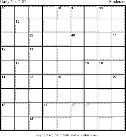 Killer Sudoku for 8/22/2025