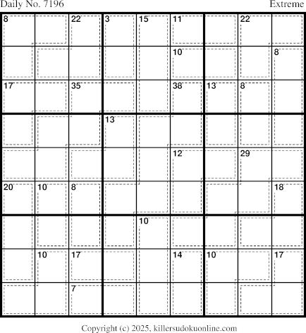 Killer Sudoku for 8/31/2025
