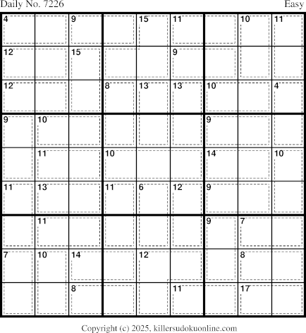 Killer Sudoku for 9/30/2025