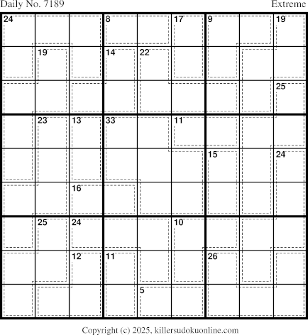 Killer Sudoku for 8/24/2025