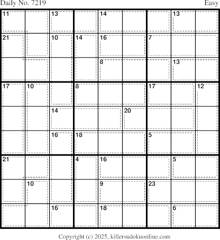 Killer Sudoku for 9/23/2025