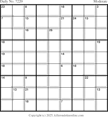Killer Sudoku for 9/24/2025
