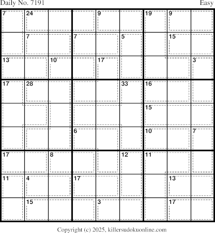 Killer Sudoku for 8/26/2025