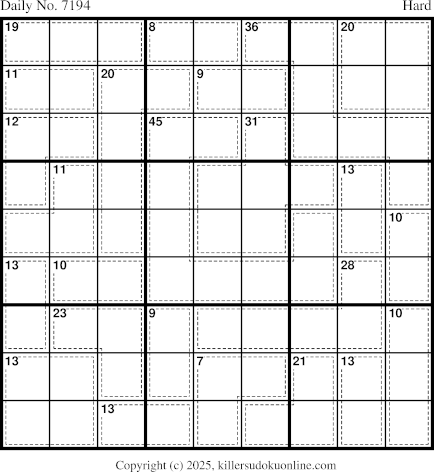 Killer Sudoku for 8/29/2025