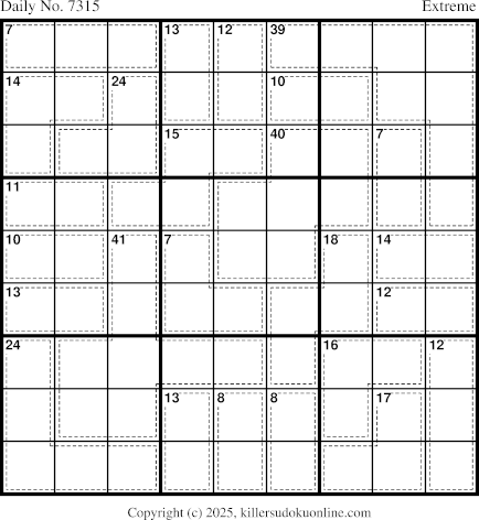 Killer Sudoku for 12/28/2025