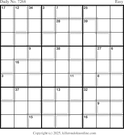 Killer Sudoku for 11/11/2025