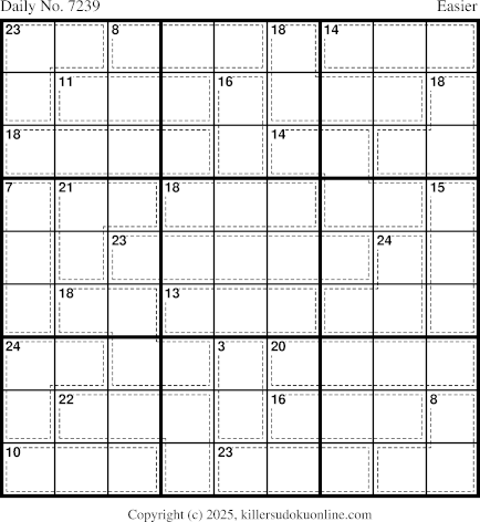 Killer Sudoku for 10/13/2025