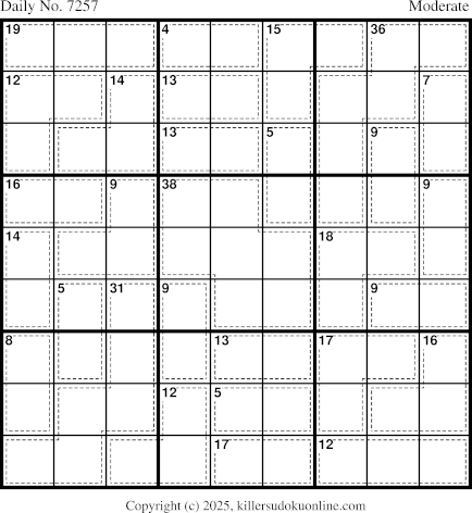 Killer Sudoku for 10/31/2025
