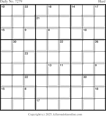 Killer Sudoku for 11/22/2025