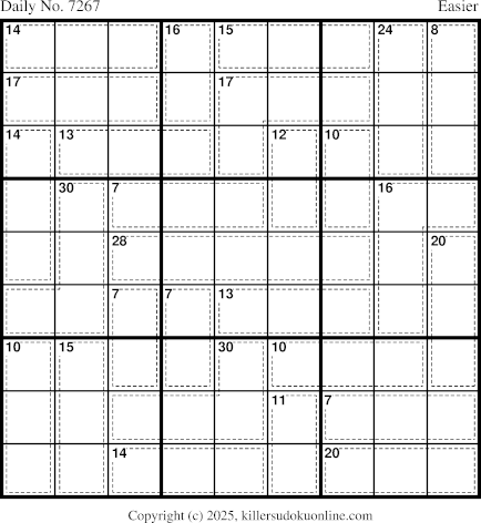 Killer Sudoku for 11/10/2025
