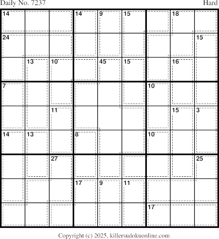 Killer Sudoku for 10/11/2025