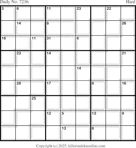 Killer Sudoku for 10/10/2025