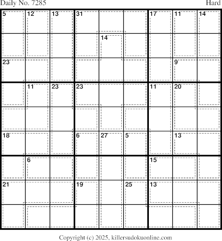 Killer Sudoku for 11/28/2025